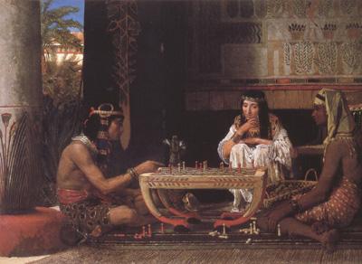 Alma-Tadema, Sir Lawrence Egyptian Chess Players (mk23) China oil painting art